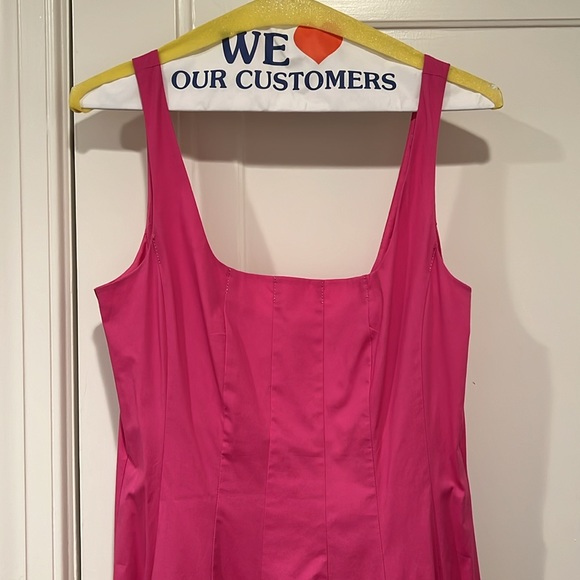 Staud pink midi dress, size 2. - Picture 3 of 6